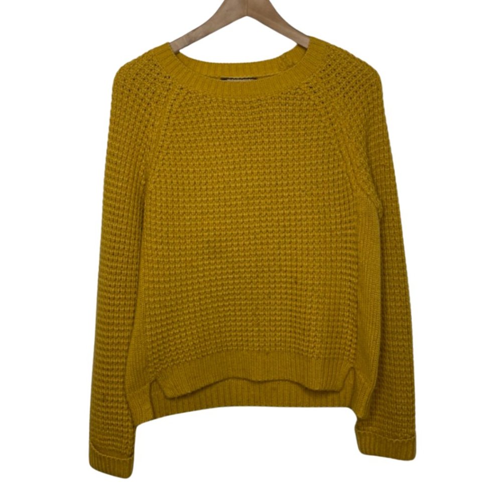 FASHION UNION | Mustard Yellow Chunky Knit Long Sleeve Sweater | Size M